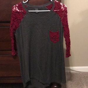 Grey long sleeved top